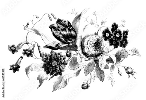 Plakat Flowers - Vintage