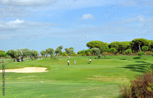 Obraz w ramie Playing golf