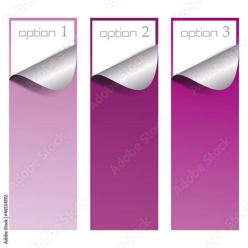 Vector faq labels, three options
