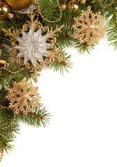 Christmas Border isolated on white