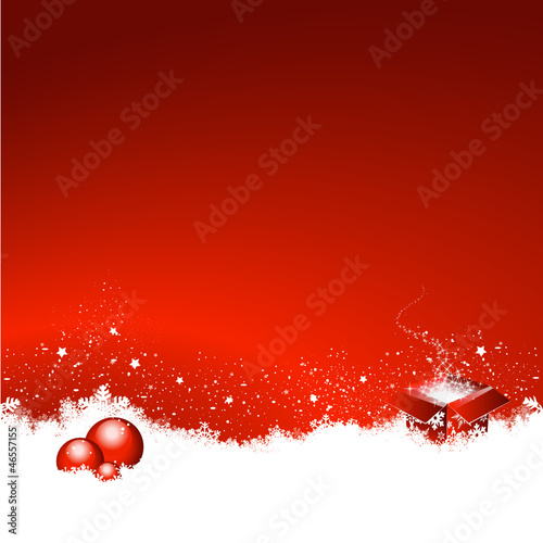 Red Christmas Background Present