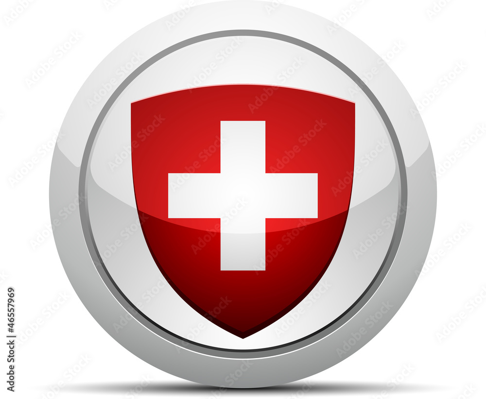Fototapeta premium Schweiz Button