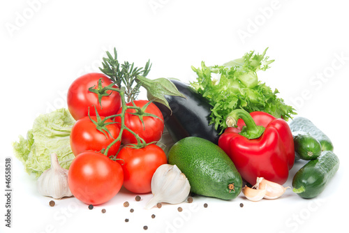 Fresh organic vegetables composition tomatoes