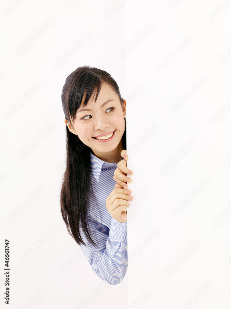 女性・ホワイトボード 女性・ホワイトボード