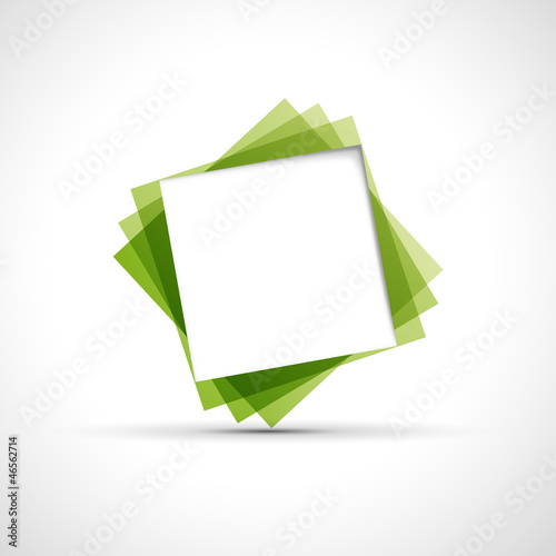 Cover speech in green square # Vector