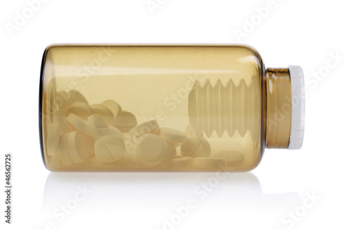 Closed jar with pills
