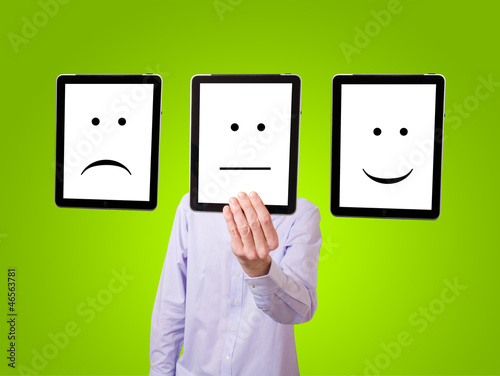 Businessman holding digital tablet