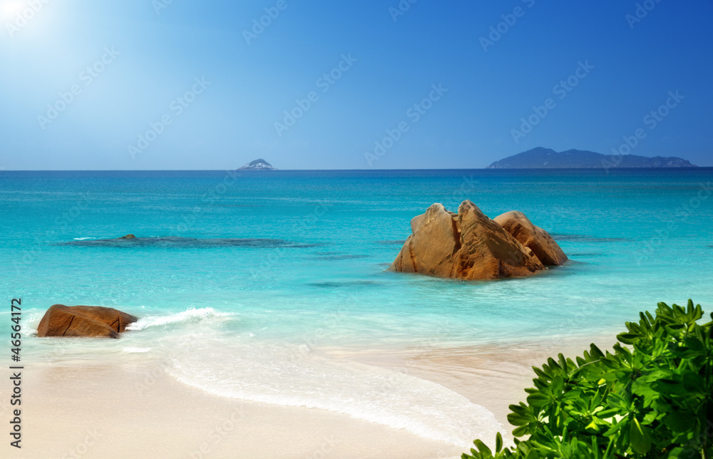 Anse Lazio beach on Praslin island in Seychelles