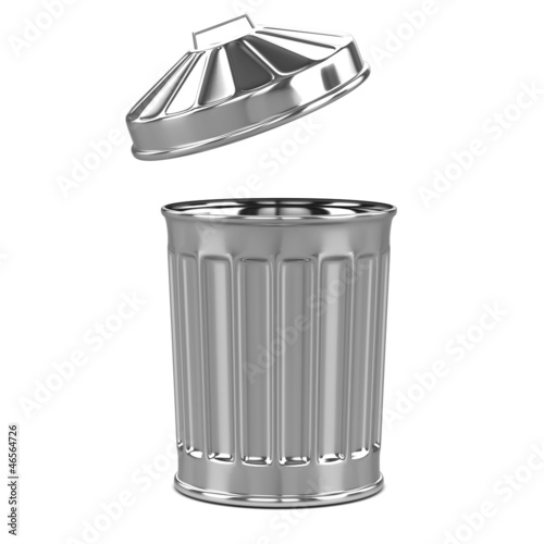 3d Trash can lid flying photo