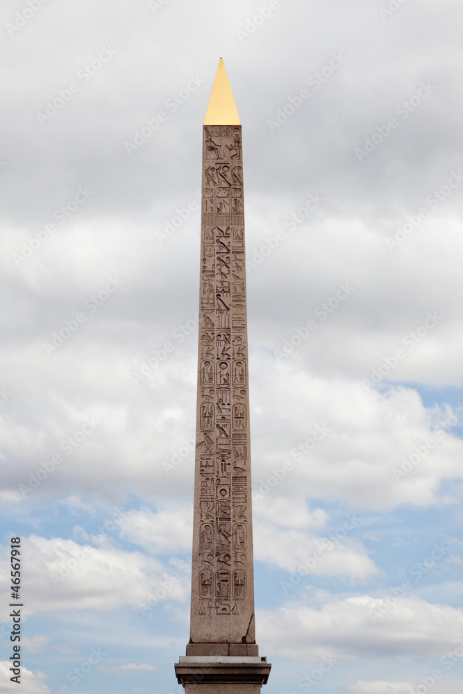 Egyptian Obelisk of Luxor at the Place de la Concorde in Paris