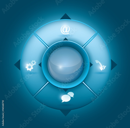 Abstract navigational buttons