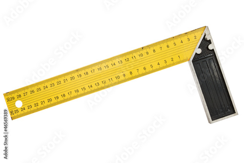 iron ruler with angle bar photo