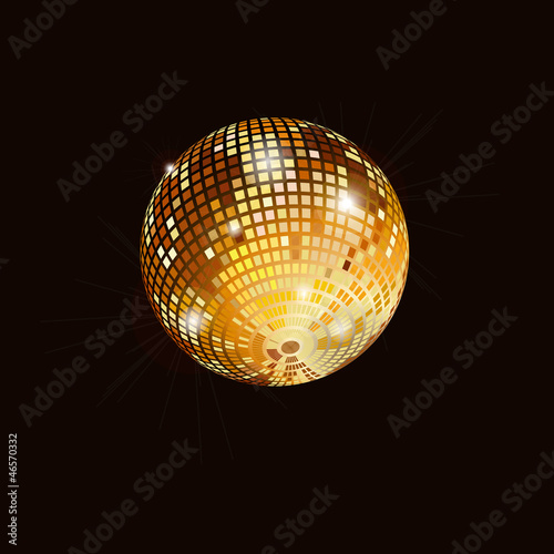 Isolated disco mirror ball