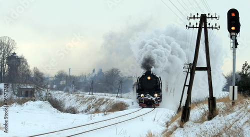 Old retro steam train