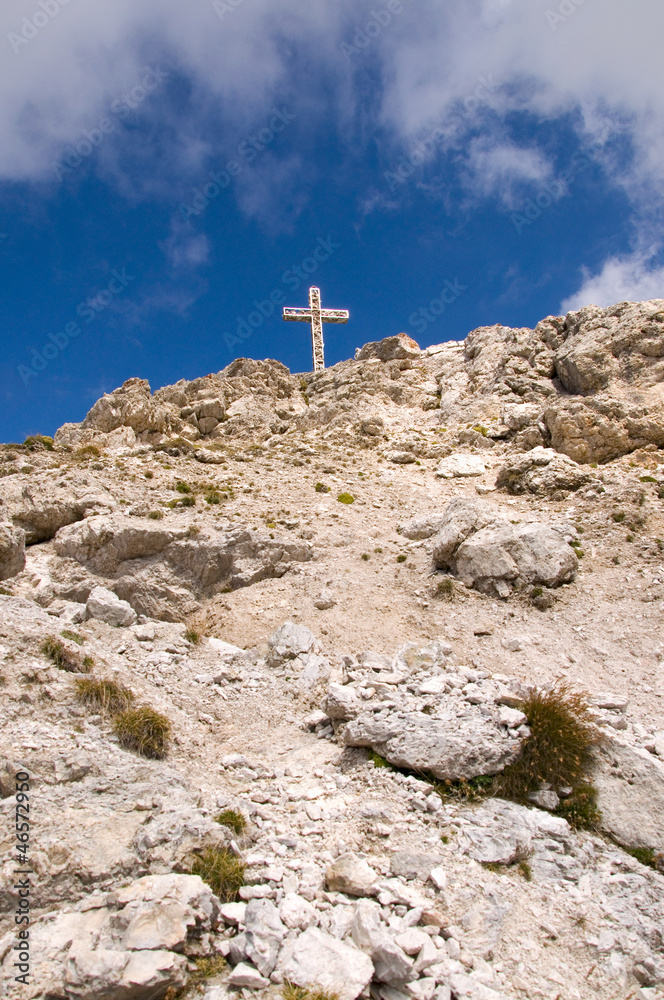 Fototapeta premium Gipfelkreuz - Gran Cir - Cirspitzen - Dolomiten - Alpen