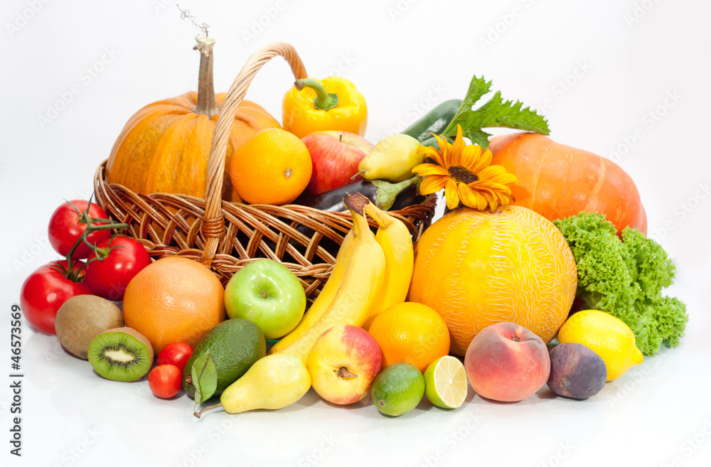 Assortment of exotic fruit