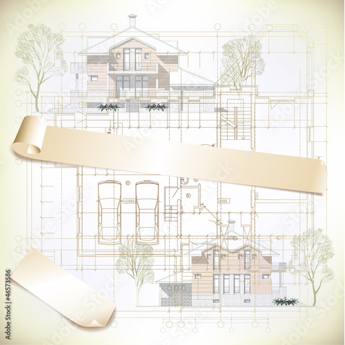 Architectural background. Part of architectural project