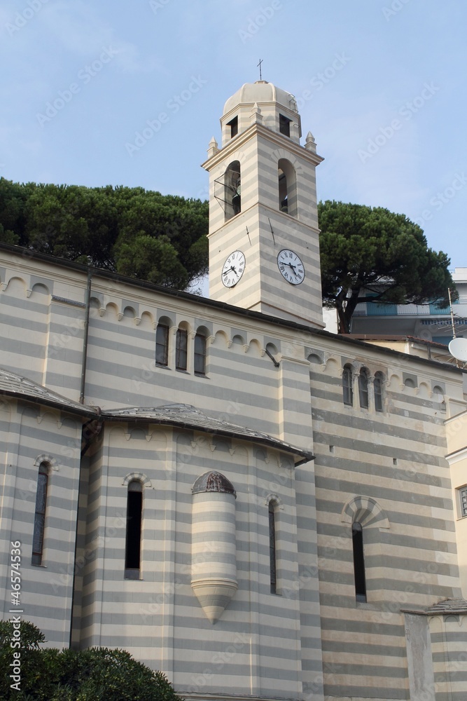 Celle Ligure - traditional church on the waterfront