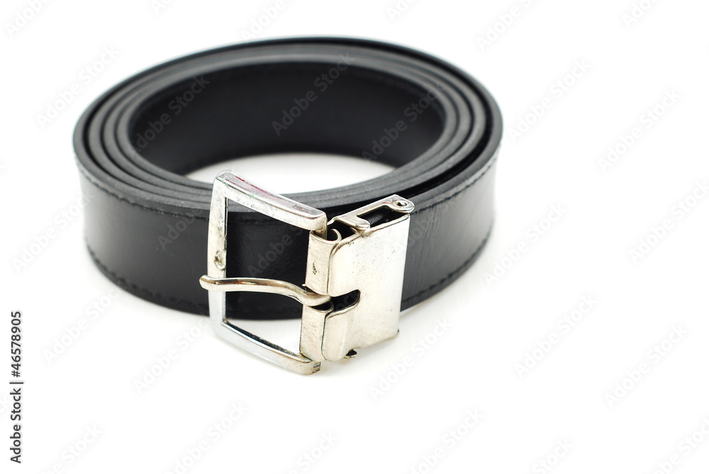 black belt roll on white background black belt roll on white background