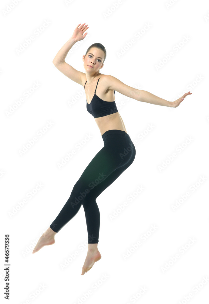 sport style girl jumping