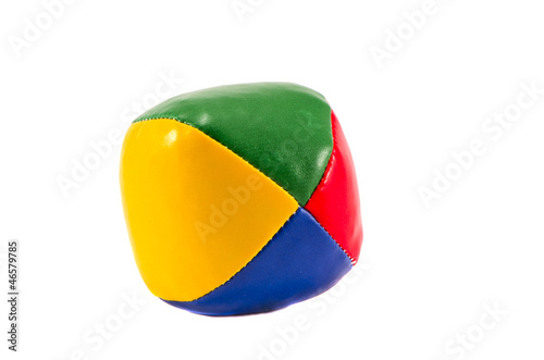one  colorful jugglery ball isolated on white