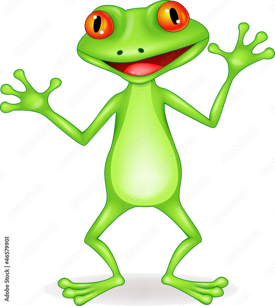 Obraz premium Happy frog cartoon