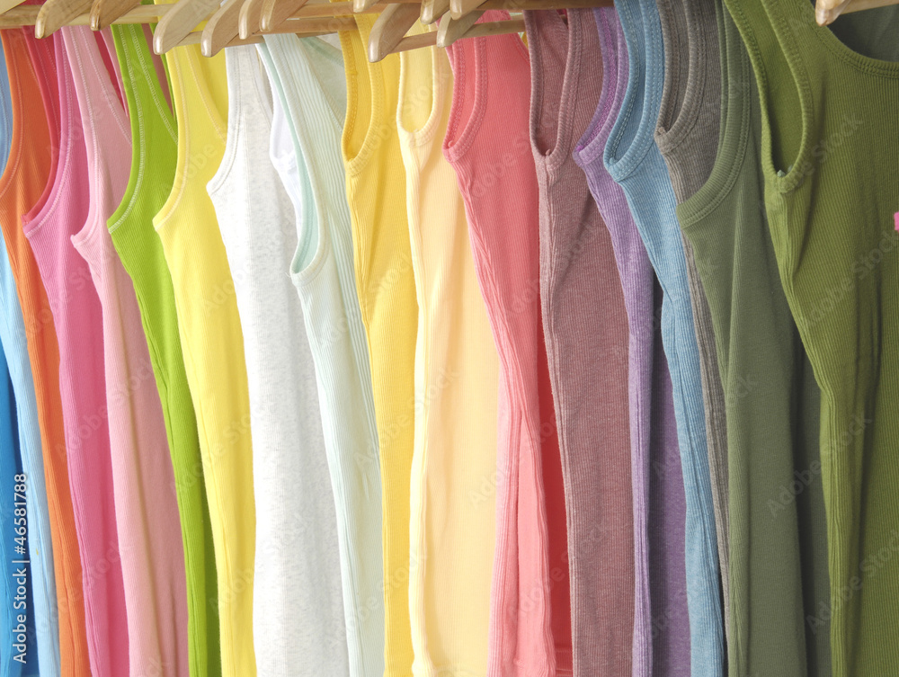 Colors of rainbow. Variety of casual peignoir