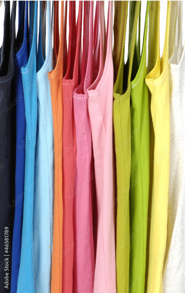 Colors of rainbow casual peignoir hangers background