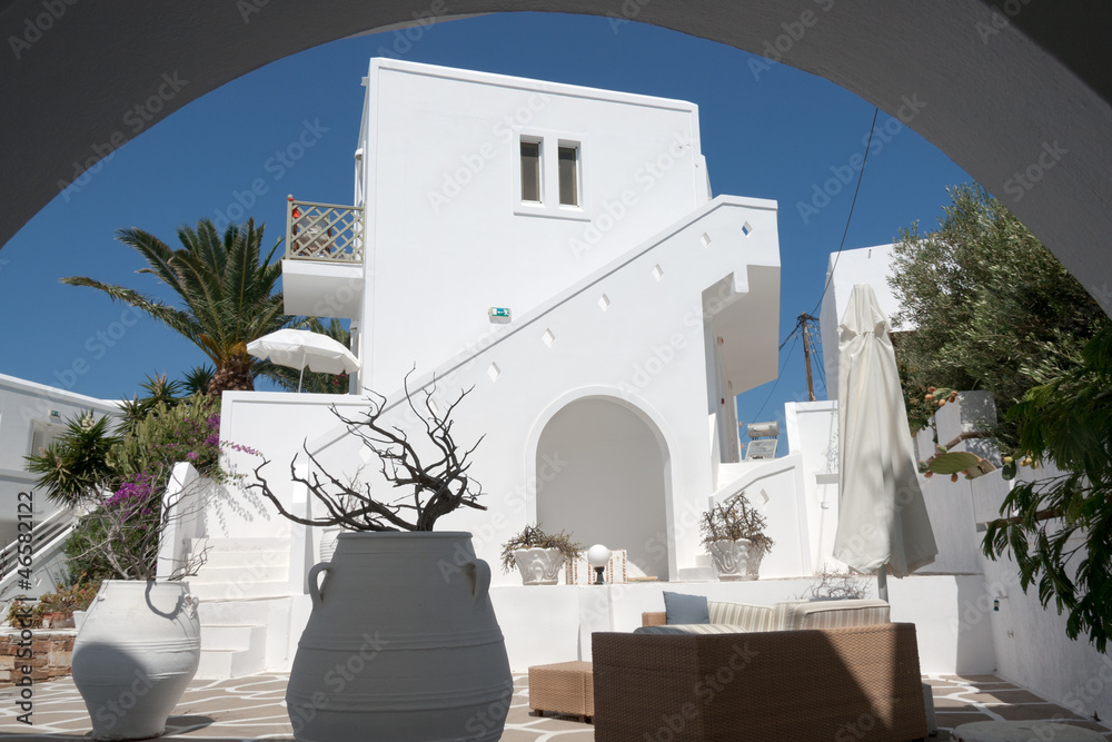 Naklejka premium Typical cycladic architecture holiday home. Taken in Antiparos