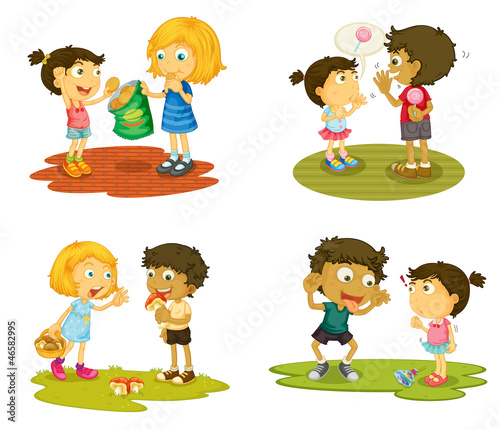 kids with various activities