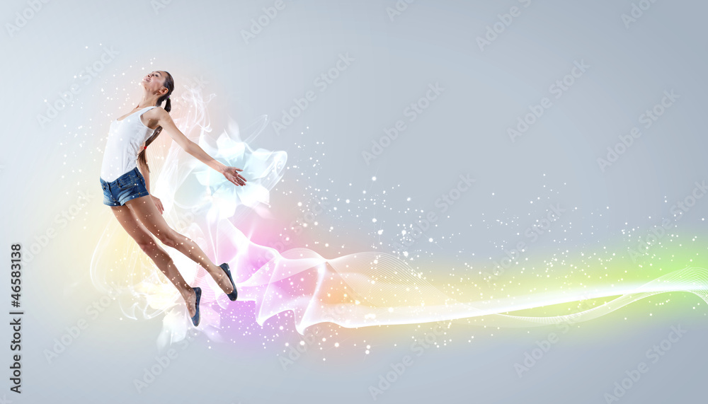 Obraz premium Tancerz w nowoczesnym stylu pozowanie