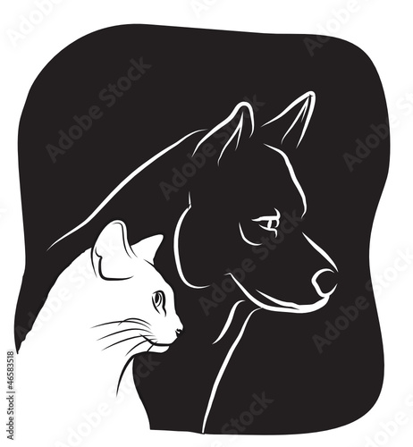 chien et chat logo - vétérinaire