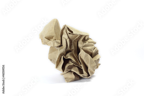 brown crumpled paper