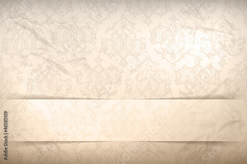 Vintage background with seamless pattern and banner