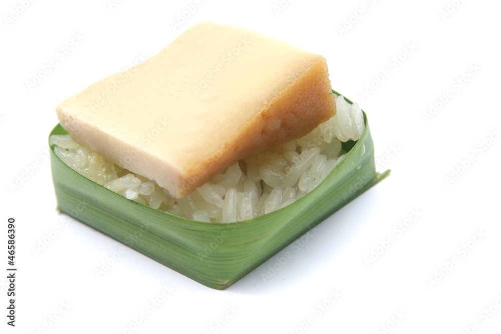 Thai sweet dessert, Sticky Rice Custard Thai sweet dessert, Sticky Rice Custard