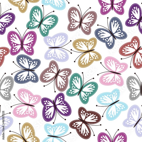 seamless background with butterflies © Elena K