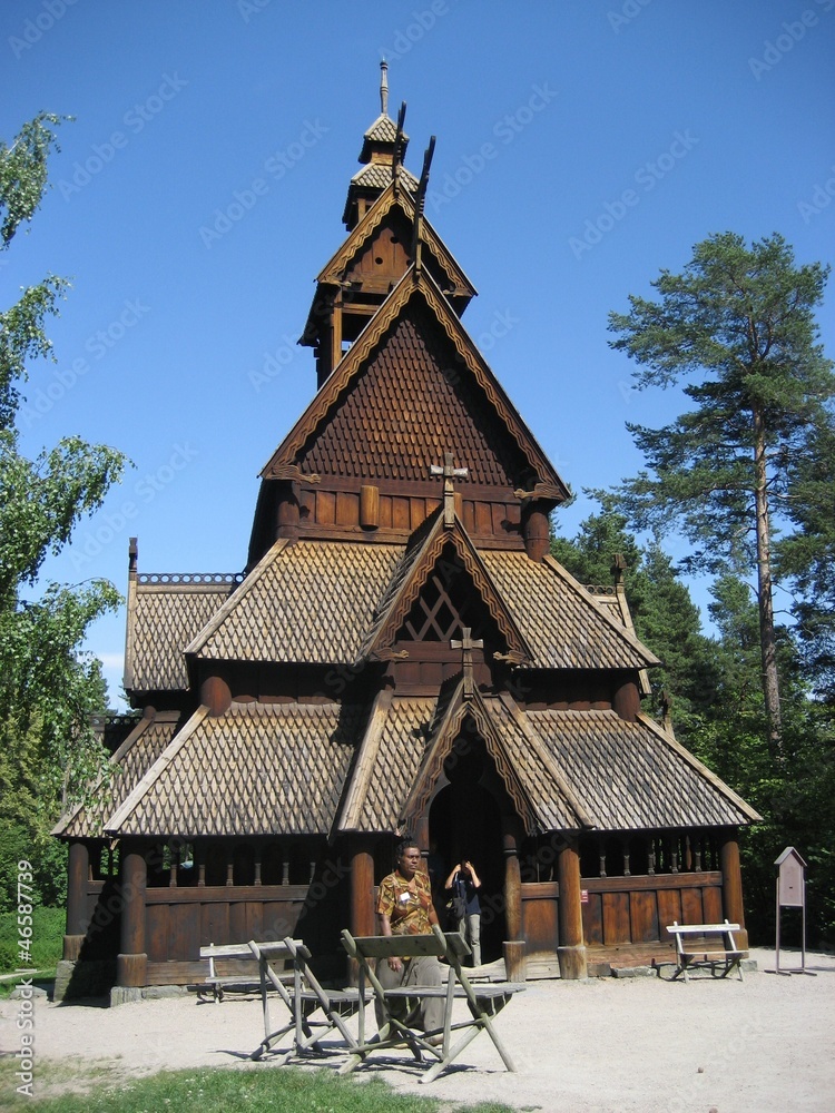 Fototapeta premium Eglise en bois (Norvège)
