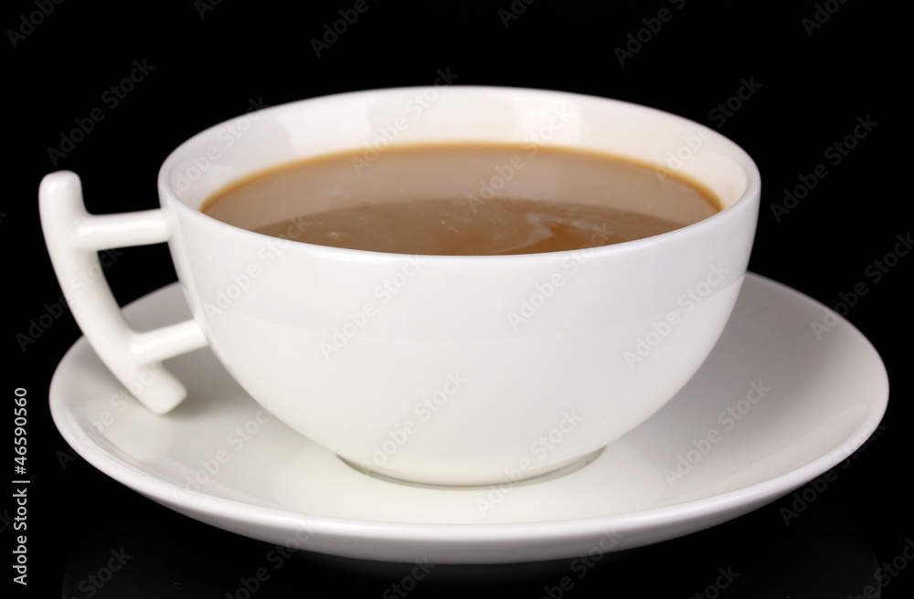 A cup of strong coffee isolated on white A cup of strong coffee isolated on white