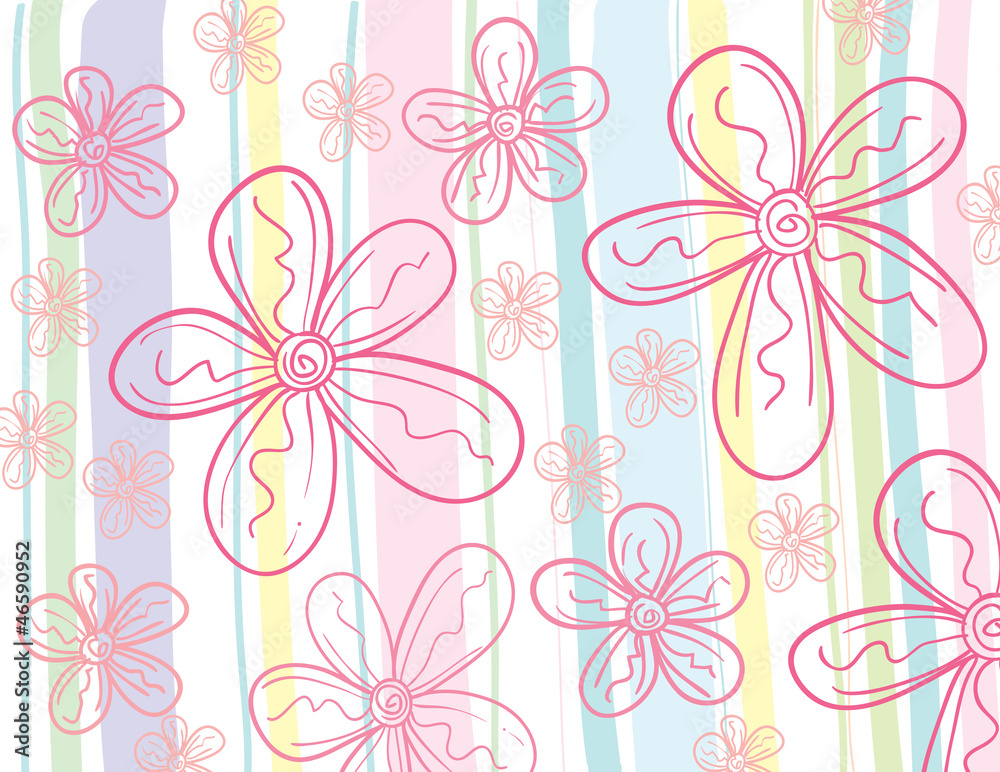 vector illustration of flower pattern retro style doodle vector illustration of flower pattern retro style doodle