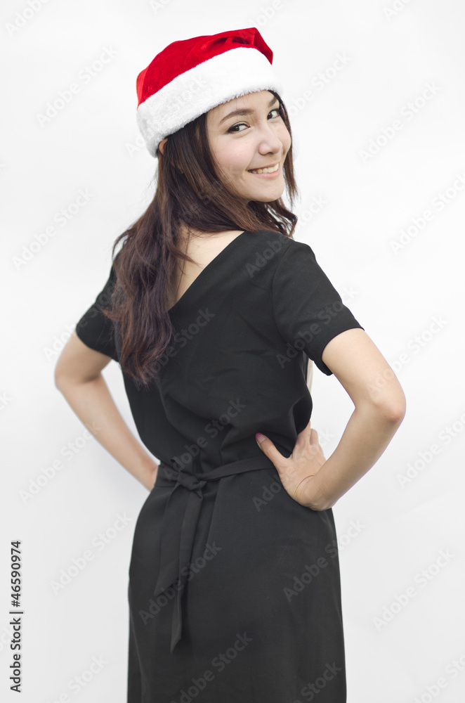 Christmas woman smiling