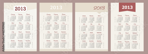 calendar 2013 set