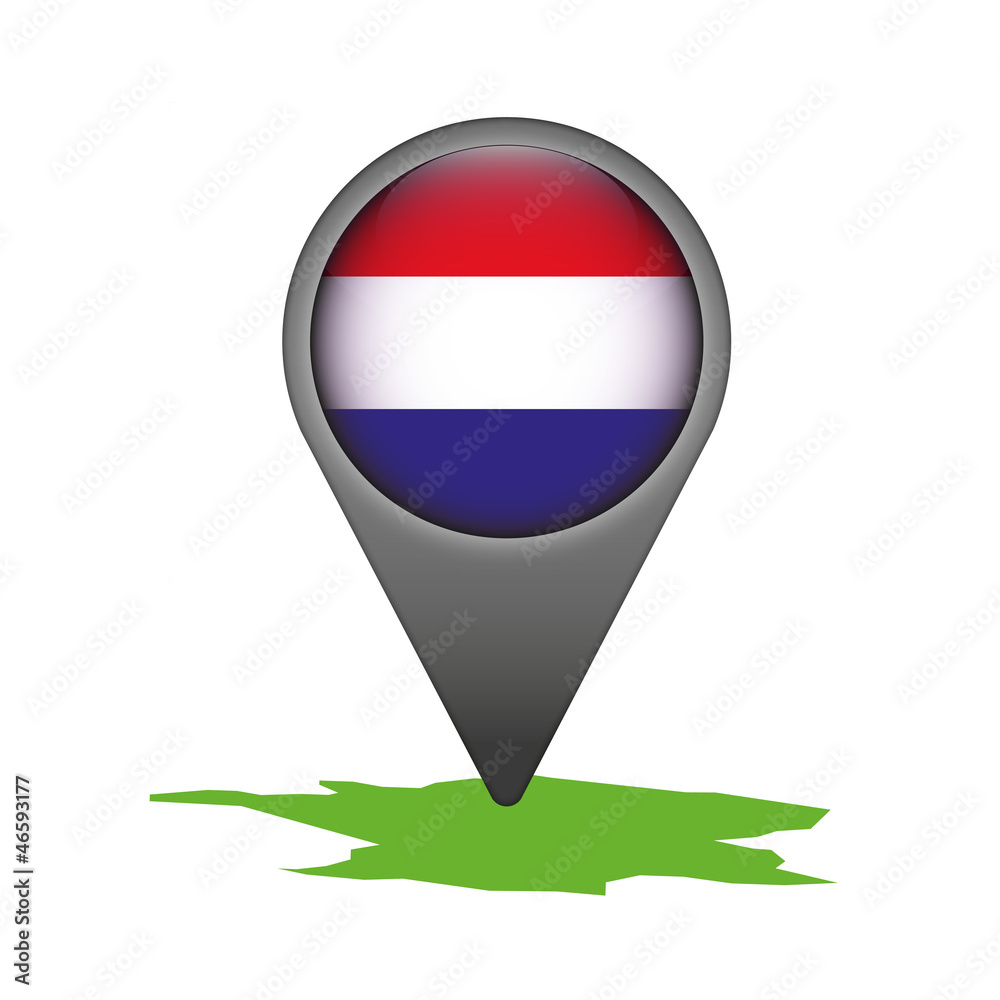 Niederlande Markierung Flagge Icon Button Niederlande Markierung Flagge Icon Button