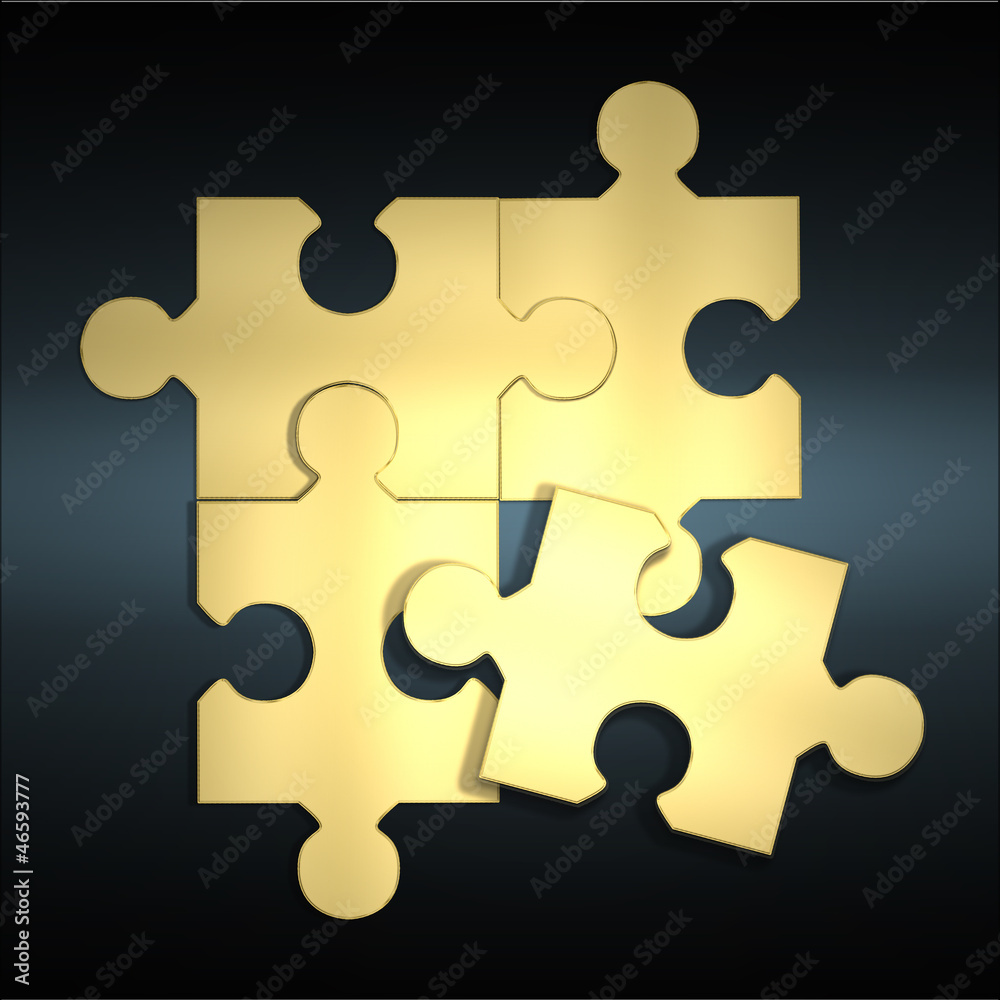 Obraz premium golden puzzles