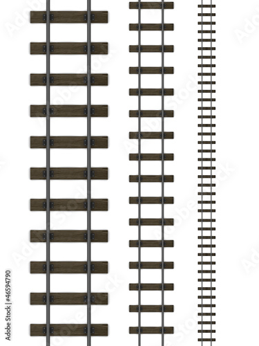 3d Railway tracks set