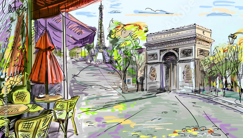 Paris street - illustration © ZoomTeam