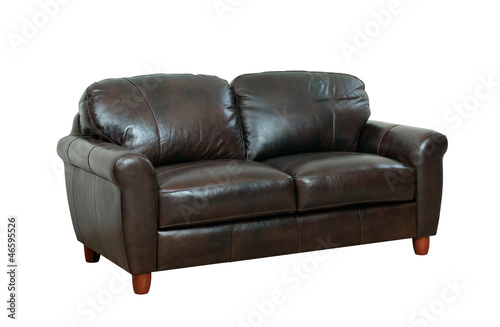 luxurious of the dark brown leather sofa best for luxury hotels © John Kasawa