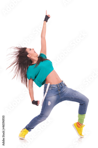 woman dancer screaming