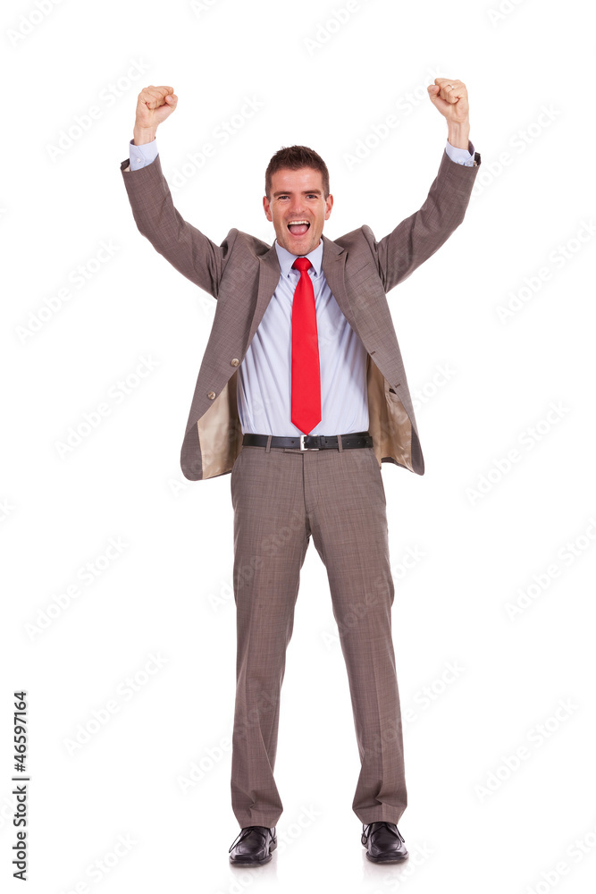 business man enjoying success