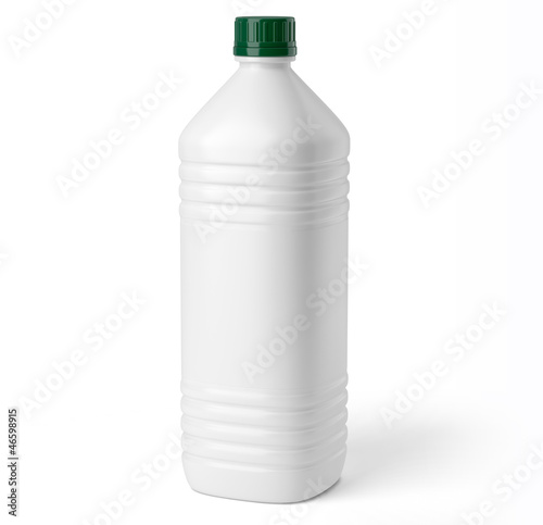 Tableau sur toile Bouteille plastique sur fond blanc 1