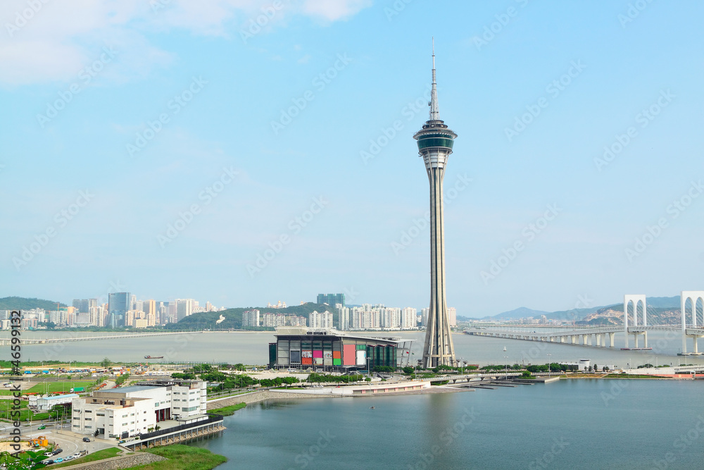 Macau Tower Convention and Sai Van bridge